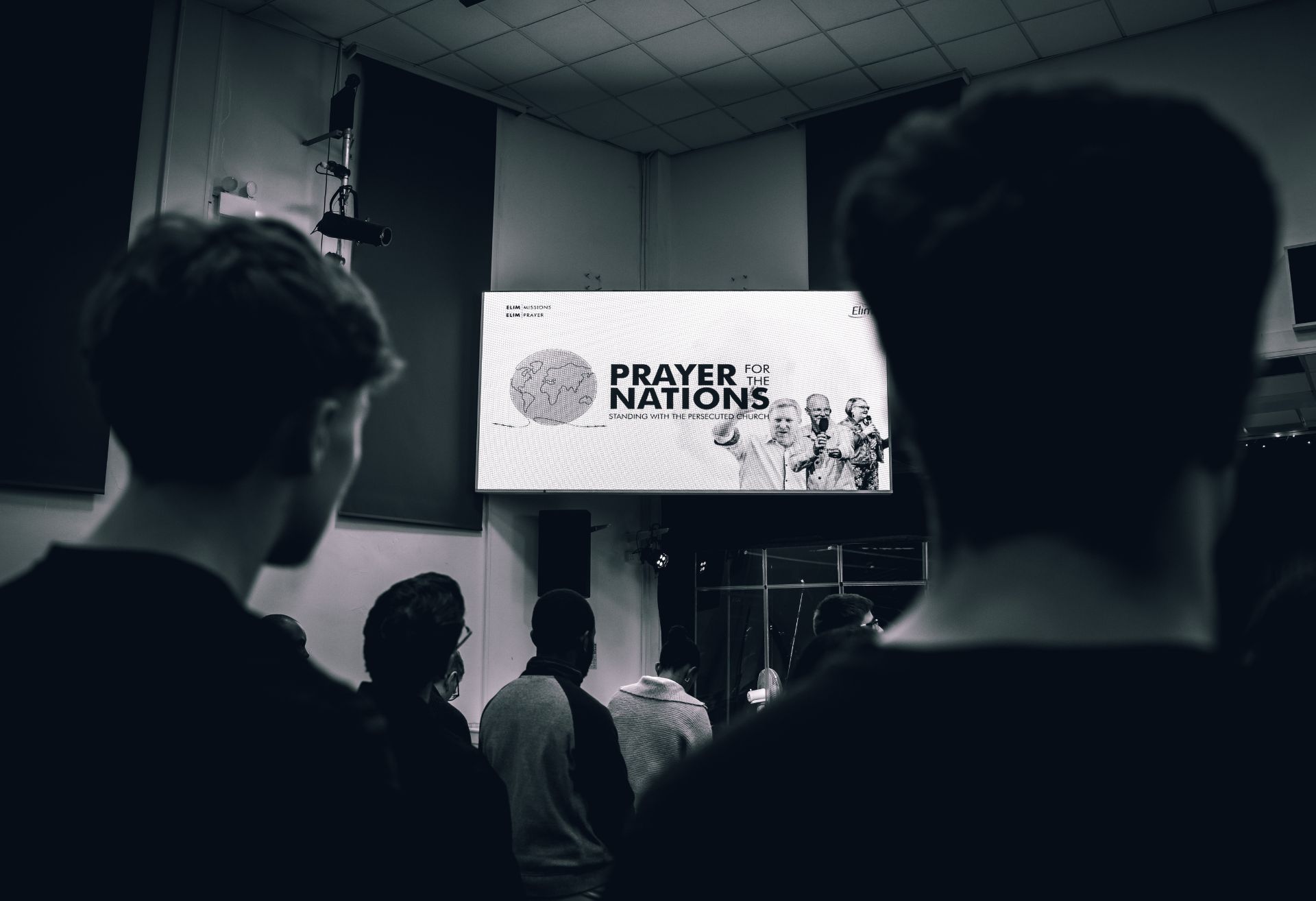 Photograph taken of the stage at the Prayer for the Nations event